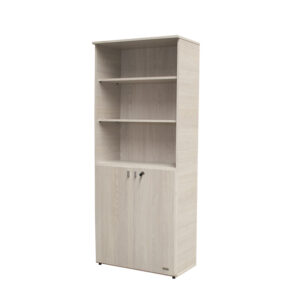 Biblioteca puertas bajas Gris Andino - Platinum