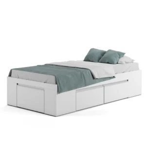Cama Flex 1 Plaza Blanca Pergamino