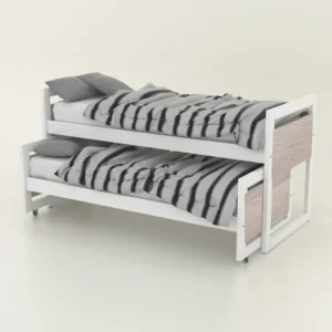 Cama Nido Teen Blanco Helsinki - Pergamino Muebles