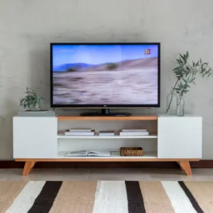 Mueble Tv Rack Blanco Grafito Kali