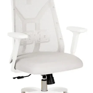 Silla de oficina Tokio con apoyacabezas blanca - Portantino